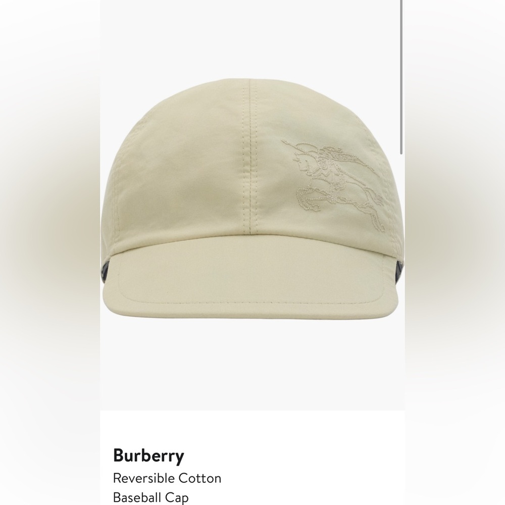 Burberry Light Tan Reversible Cotton Cap